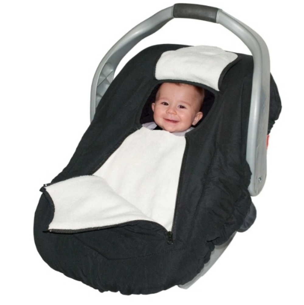 Jolly Jumper Black and White Baby Car Seat Cover